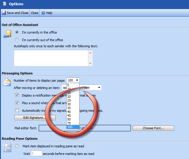 Microsoft Outlook web access option2