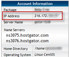 Hostgator Account information