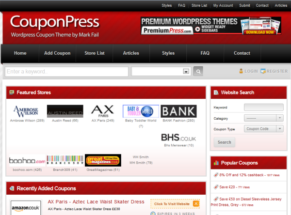 Coupon Press theme