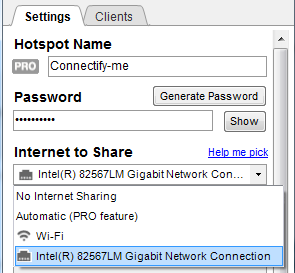 connectify setting 1