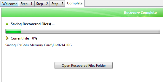 card recovery final step