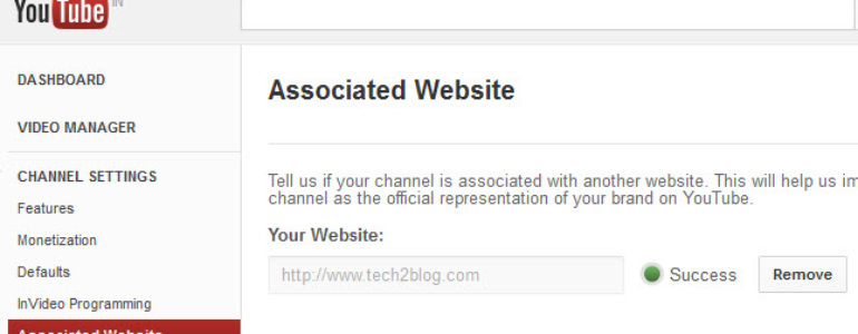 Associated Website on YouTube Success