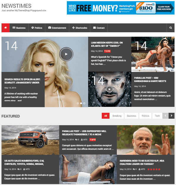 NewsTimes Responsive WordPress Theme