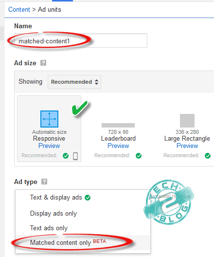 Google Adsense Matched Unit