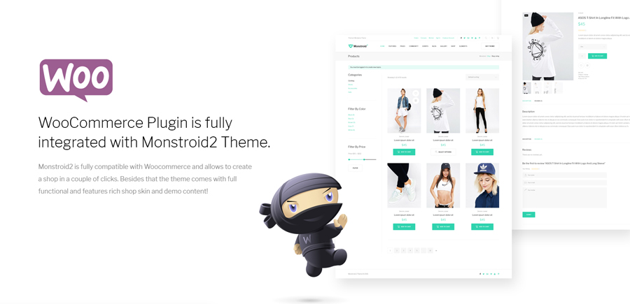 Monstroid2 woocommerce