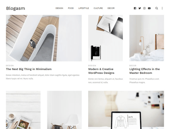 Blogasm – Minimal Blog Theme