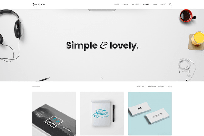 Uncode - Minmalist WordPress Theme